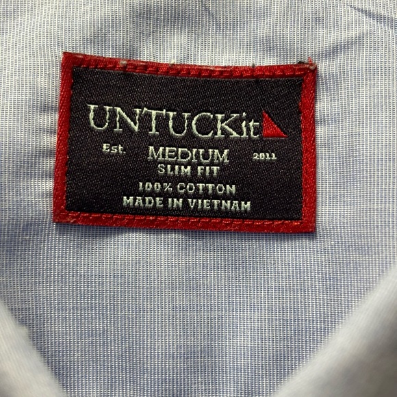 UNTUKit - M Slim Fit - Blue - Button Down Shirt - Picture 4 of 4